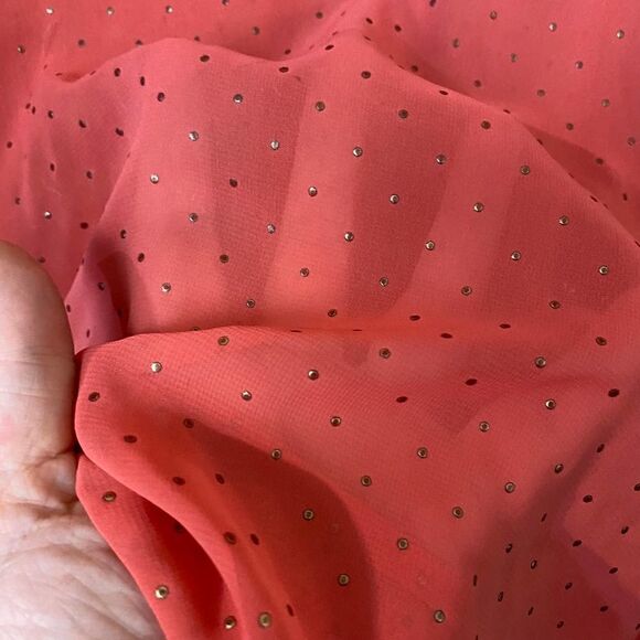 A.N.A Sheer Coral Embellished Blouse Size 1X - Picture 7 of 10